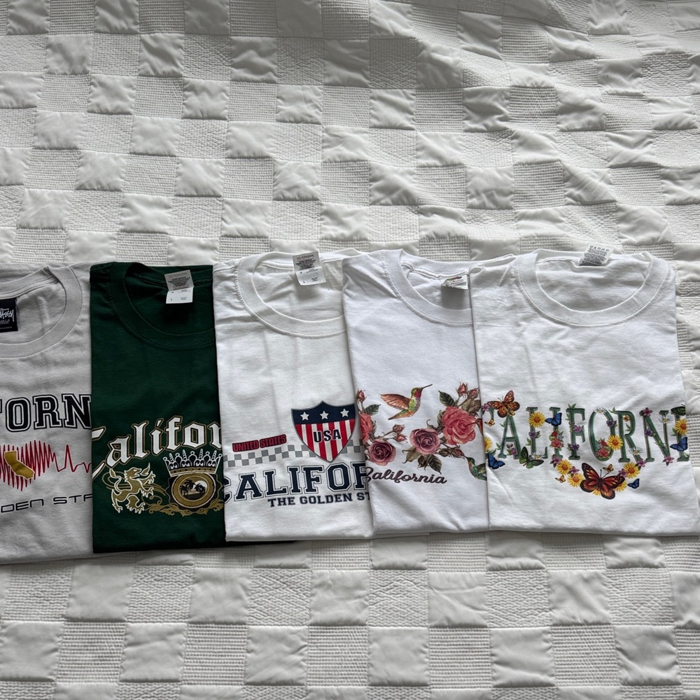 Stussy, Fruit of the Loom White California Graphic Tee